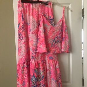 Lilly Pulitzer Two Piece Maxi Set